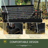 2 Seater Outdoor Patio Swing Chair-Black 53688413