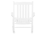 68.5*86*115CM Square Wooden Rocking Chair Wavy Backboard White 64145404