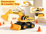 2-Piece Kids Construction Vehicle Toy Set, Scania Licensed Tow Truck & Excavator, Friction Drive, 64288257