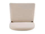 26'' Seat Height Fabric & Rubberwood Bar Stool, Beige Upholstery with Adjustable Floor Leveler, N780P394271B