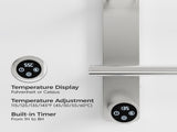 Brushed Nickel Heated Towel Rack for Bathroom,Wall Mounted with Intelligent Touch Screen Timer, 05665626