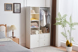 ZUN Bedroom Armoire,Wardrobe Armoire Closet, Drawers and Shelves, Handles, Hanging Rod, for Bedroom 31078714