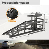 2 Pack Hydraulic Car Ramps 5T 11000lbs Low Profile Car Lift Service Ramps Truck Trailer W1422P195509