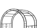 134*59*213cm Double Layer Iron Art Arc Top Iron Arch Black 57071118