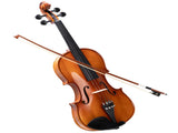 GV402 4/4 Acoustic Violin Kit Natural Varnish w/Square Case, 2 Bows, 3 In 1 41479161