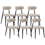 ZUN (Set of 6)Dining Chairs , Upholstered Chairs with Metal Legs for Kitchen Dining Room,Light Grey W876110774