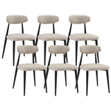 ZUN (Set of 6)Dining Chairs , Upholstered Chairs with Metal Legs for Kitchen Dining Room,Light Grey W876110774