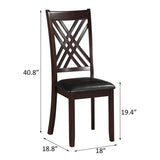 Black and Espresso Cross Back Side Chairs B062P186534