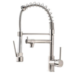 ZUN Commercial Kitchen Faucet with Pull Down Sprayer, Single Handle Single Lever Kitchen Sink Faucet W1932P172269