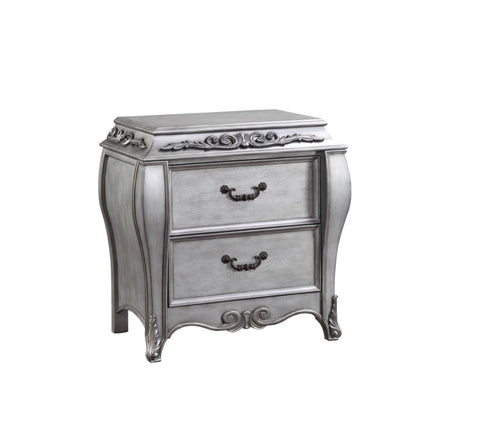 ZUN ACME Leonora Nightstand, Vintage Platinum 22143