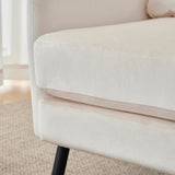 Wing Back Velvet Accent Chair, Modern Living Room Armchair Comfy Upholstered Single Sofa Chair for N765P197510W