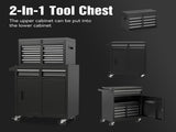 Tool Chest, 5-Drawer Rolling Tool Storage Cabinet with Detachable Top Tool Box, Liner, Universal W2660P180061