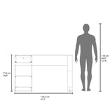 Sun City Computer Desk with a Drawer and Open Storage, White B128P263729