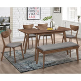 Natural Walnut Rectangular Dining Table B062P145455