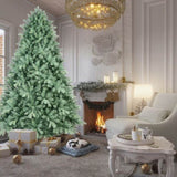 Artificial 6ft Blue green Tint Christmas Tree with 1878 PE/PVC Mixed Branch Tips, memory wireiron 68141571