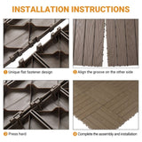 Plastic Interlocking Deck Tiles, 27 Pack, 11.8"x11.8" Waterproof Flooring Tiles for Indoor and 35651296