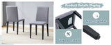 Four Light Gray Linen-Cotton dining chairs, simple and versatile, comfortable and accompanied. W1151P263121