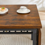 Folding Dining Table, 1.2 inches thick table top, for Dining Room,iving Room, Rustic Brown, 63.2'' W1162104704