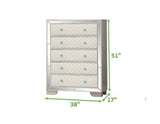 Madison Upholstery Chest Made With Wood in Beige Color 808857573247