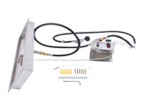 24 x 8-inch Fire Pit Pan Stainless Steel Fire Pit Burner Kit Rectangular Indoor or Outdoor 28311082