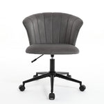 ZUN Home Office Chair, Velvet Fabric Swivel Flower Shape Computer Desk Chair for Home Office or Bedroom W2725P190510