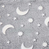 Glow-in-the-Dark Kids Foldable Sofa Bed All-Sponge Single Chaise Lounge Light Grey Star & Moon 41602127