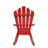 Reclining Wooden Outdoor Rocking Adirondack chair, Red W49570901