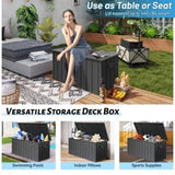 Outdoor Storage Box, 100 Gallon Metal Deck Box Built-in a Oxford Fabric Storage Bag, Lockable & W1859P352905