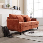 ZUN COOLMORE Mid Century Modern chenille Fabric Loveseat sofa, 2-Seat Upholstered Loveseat Sofa Modern W395P151899