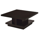 ZUN Cappuccino Square Coffee Table B062P145456