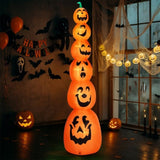9FT Halloween Inflatable Stacked Pumpkins, Blow up 6 Pumpkins Inflatable with Built-in LED Lights 29198192