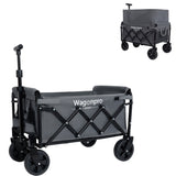 Expandable Dual-Layer Utility Wagon with 100% Extra Space - 225lbs Grocery Cart for Camping, 19268330