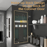 Aluminium Medicine Cabinet Mirror, 35 x 28 Inches Medicine Cabinet with 3 Colors LED Light and W2700P269440