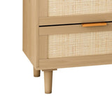 6 drawers Rattan dresser Rattan Drawer, Bedroom,Living Room W75763040