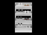 Kobuk 4 Door Shoe Rack, 4 Shelves, White B097P480475