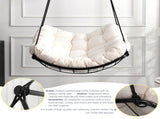 Hammock Chair Swing with Cushion - Outdoor Indoor Hanging Hammock Chair for Patio, Porch, Bedroom, 90202965