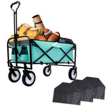 ZUN 360lbs Collapsible Foldable Wagon Cart with strapping system ,Beach Wagon Utility Cart Utility Wagon W2932P234994