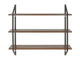 3-Tier 20"W Wood Bracket Shelves, Walnut 28314213