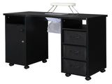 MDF Double Cabinet 3 Drawers 1 Door With Fan Manicure Table Black 33888611
