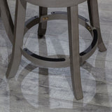 24" Counter Stool, Weathered Gray Finish, Charcoal Fabric Seat B04660672