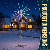 8.3FT Lighted Firework Light with Stand Christmas Decorations, Lighted Holiday Decor with 180 RGB 59653890