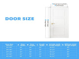 28" X 80"3-Panel Slab Door ,French Interior Door Paintable MDF Door Panel,Pre-Assembled Panel for W5277P522624