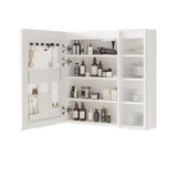 White Particleboard LED Mirror Cabinet , LED Mirror Cabinet with 1 Glass Mirror 38110483