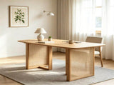 55" Safe Rounded Edge Furniture , Anti-Warp Sturdy Wood Table & Bench Kit, Easy-Clean Casual 43705688