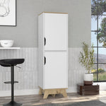 ZUN British Single Kitchen Pantry, Four Storage Shelves, Double Doors Cabinets B128P148674