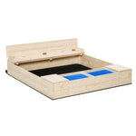 ZUN Kids Sandbox with Cover （Prohibited by WalMart） 53610304