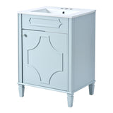 ZUN 24'' Bathroom Vanity with Ceramic Sink Combo, Modern Freestanding Storage Cabinet with Height N710P195496C