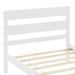 ZUN Twin Bed with Headboard and Footboard,White 40497967