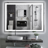 LED Bathroom Mirror 48x 36 Inch with lights, anti-Fog & Dimming Led Bathroom Vanity Mirror W134070938