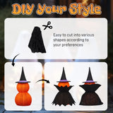 2Packs 3FT Halloween Collapsible Lighted Pumpkin Decoration, 176 LED Pop-Up Pumpkin Lamp with Cape, 89496807